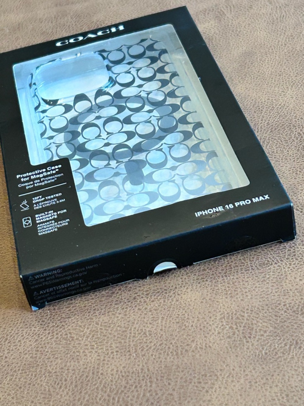COACH Clear Signature Ombré Monogram Pattern iPhone 16 Pro Max MagSafe Case NIB - Picture 9 of 15